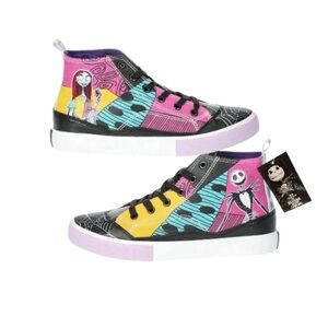 Nightmare Before Christmas Vibrant Graphic High-Top Sneakers